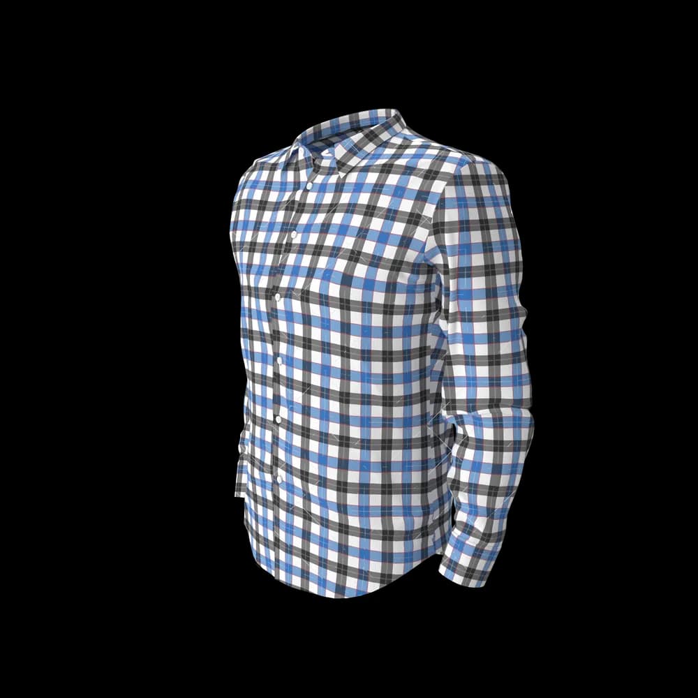 Blue & Black Check Shirt image 2